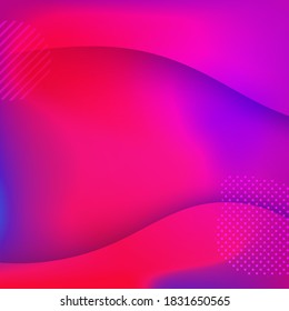 abstract blue purple gradient curves flat design background