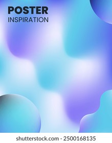 Abstract blue and purple gradient design for creative inspiration. Ideal for creative inspiration, modern aesthetics poster 