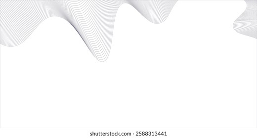 Abstract blue purple gradient flowing wave lines on white background. Modern colorful wavy lines pattern design element. Suit for poster, website, banner,