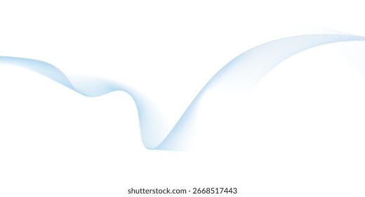 Abstract blue purple gradient flowing wave lines on white background. Modern colorful wavy lines pattern design element. Suit for poster, website, banner, presentation, cover, brochure, flyer, header
