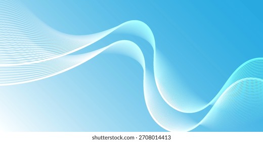 Abstractas gradiente púrpura azul que fluye líneas de onda sobre fondo blanco. Elemento moderno de diseño de patrón de líneas onduladas de colores. Traje para el cartel, Sitio web, Anuncio, presentación, cubierta, folleto, volante, cabecera