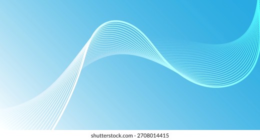 Abstract blue purple gradient flowing wave lines on white background. Modern colorful wavy lines pattern design element. Suit for poster, website, banner, presentation, cover, brochure, flyer, header