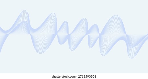 Abstract blue purple gradient flowing wave lines on white background. Modern colorful wavy lines pattern design element. Suit for poster, website, banner, presentation, cover, brochure, flyer, header