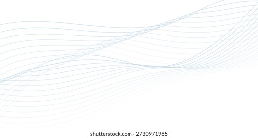 Abstractas gradiente púrpura azul que fluye líneas de onda sobre fondo blanco. Elemento moderno de diseño de patrón de líneas onduladas de colores. Traje para el cartel, Sitio web, Anuncio, presentación, cubierta, folleto, volante, abstracto