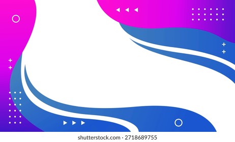 Abstract blue and purple gradient wave background with geometric shapes, modern wallpaper, suitable for templates, sale banners, business ads, covers, websites, and pages