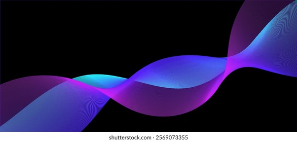 abstract blue purple green gradient Black ground, business technology digital communication template, Ai artificial intelligence illustration element, banner poster cover pattern creative vector