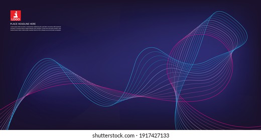 Abstract Blue and purple lines art Background Texture