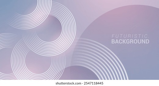 Abstract blue purple modern background with glowing line circle elements. Futuristic technology concept. Illustration