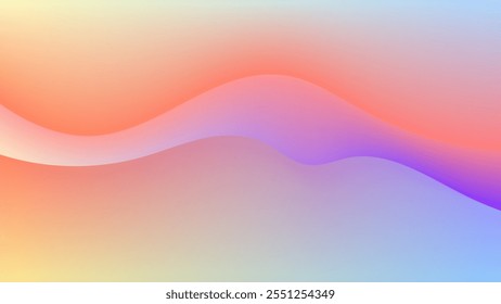 ABSTRAKT BLAU VIOLETT ORANGEFARBENER HINTERGRUND ELEGANTER FARBVERLAUF GLATT FLÜSSIG BUNTES DESIGN MIT HANDGEZEICHNETEN FORMEN VEKTORVORLAGE GUT FÜR MODERNE WEBSITE, TAPETE, DECKELDESIGN 