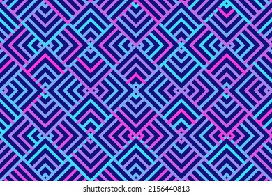 abstract blue purple polygon pattern, neon color, geometric light texture background, vector illustration, natural line art