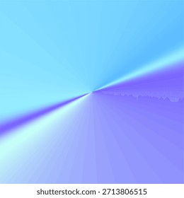 Abstractas degradado radial azul y púrpura con una explosión de luz diagonal y suave brillo metálico.