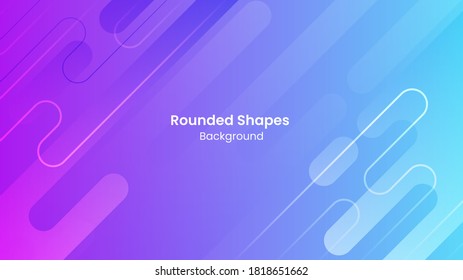 Abstract Blue and Purple Rounded Shapes Background