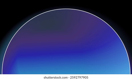 Abstract Blue and Purple Spheres on Black Background Futuristic Digital Art Wallpaper , Modern Digital Art for decorative Design vector illustration

