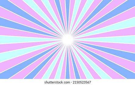 abstract blue purple sun rays, retro styled sun burst pattern texture background, vector illustration, line art