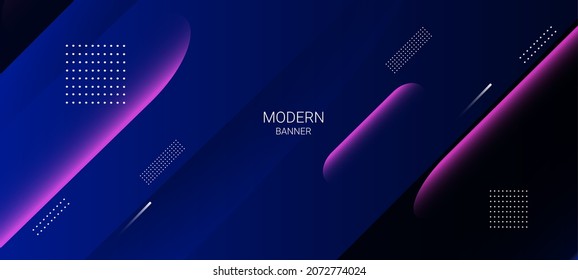 Abstract blue and purple texture geometric gradient lines illustration pattern banner background vector