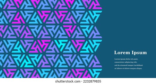 abstract blue purple triangle, geometric texture background, polygon pattern, network concept