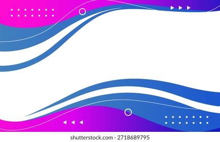 Fundo de onda azul e roxo abstrato com formas geométricas, papel de parede moderno, adequado para modelos, banners de venda, anúncios de negócios, capas, apresentações, web e páginas