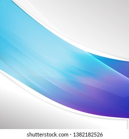 Abstract Blue and Purple Wave Business Background Illustration