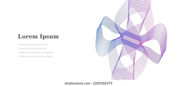 abstrakte blaue violette Welle, geometrischer DNA-Texturhintergrund, wissenschaftliche Technologie, genetisches Konzept