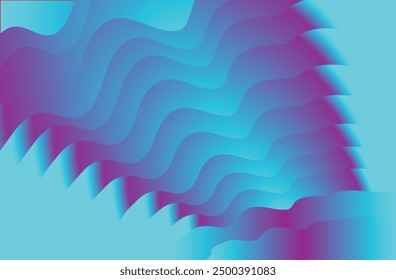 Abstract Blue and Purple Wave Pattern – Dynamic and Vibrant Design, Fluid and Mesmerizing Visual, Perfect for Digital Art, Modern Backgrounds, Creative Projects, and Contemporary Wall Art. High