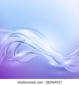 Abstract blue purple wave vector background