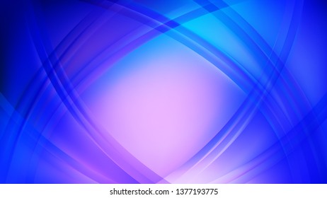 Abstract Blue and Purple Waves Curved Lines Background Vector Art