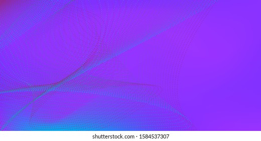 Abstract Blue, Purple Waves on the Dark. Abstract Background Electricity. Art Vector Background Futuristic Design. Virtual Space.