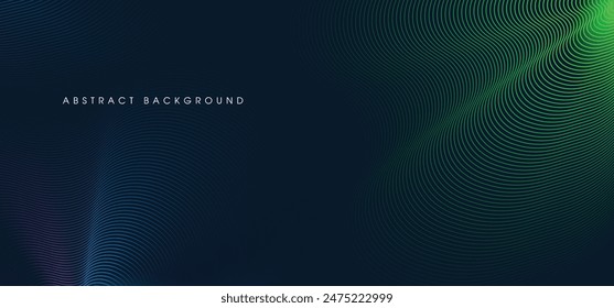 Abstract Blue And Purple Waves On Dark Background