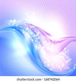 Abstract blue and purple waving background