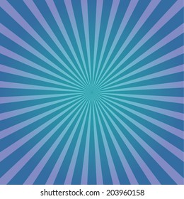 Abstract blue radial background, vector illustration 