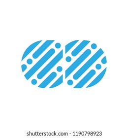 abstract blue rain drops water symbol vector