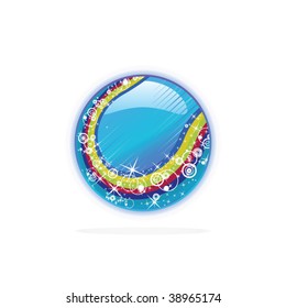 abstract blue rainbow Christmas tree ball