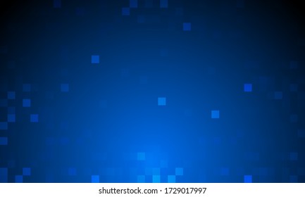 Abstract blue random pixel background vector design. 