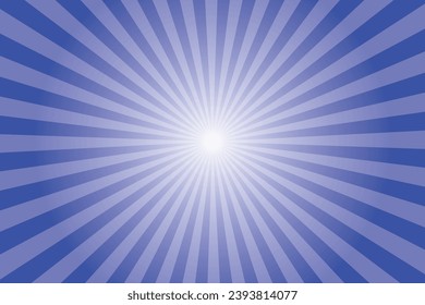 Abstract Blue rays background. Blue color sunburst burst background. Vector illustration