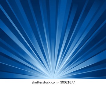 Abstract Blue Rays Background. Vector Illustration.