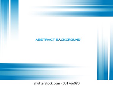 Abstract blue rays on white background - vector