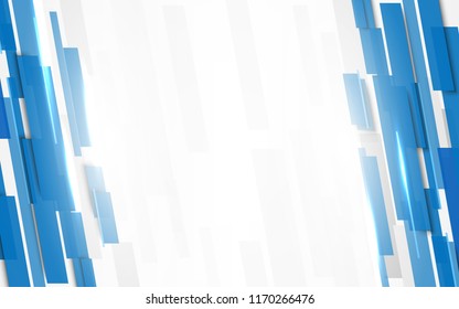 Abstract blue rectangles geometric motion technology digital hi tech concept background