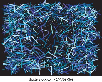 Abstract blue rectangles for holidays. Vector illustration concept. Geometric element of design. Blue trendy modern elegant background for anniversary, birthday celebrate or other festive event.