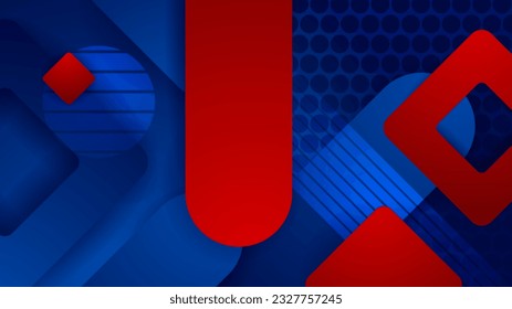 Abstract blue and red background