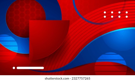 Abstract blue and red background