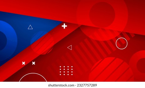 Abstract blue and red background