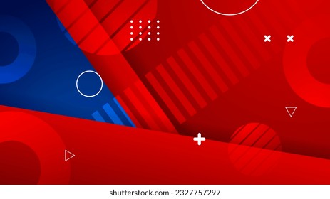 Abstract blue and red background