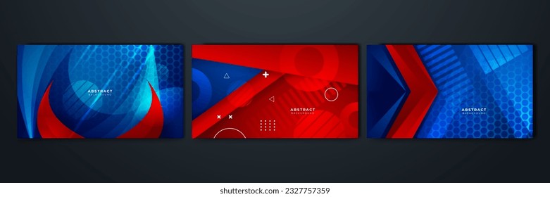 Abstract blue and red background