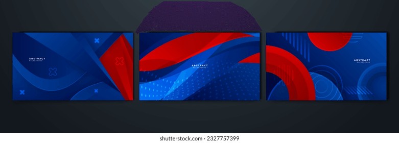 Abstract blue and red background