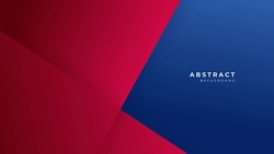 Abstract Blue Red Banner Geometric Shapes Background. Vector Abstract Graphic Design Banner Pattern Presentation Background Web Template.