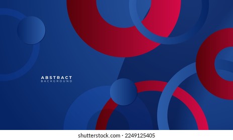 Abstract blue red banner geometric shapes vector technology background, for design brochure, website, flyer. Geometric blue red banner geometric shapes wallpaper for poster, presentation, landing page