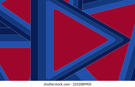 abstract blue red banner geometric shapes light silver technology background vector
