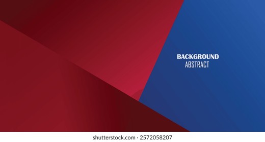 Abstract blue red banner geometric shapes background. Vector abstract graphic design banner pattern presentation background web template. Eps 10