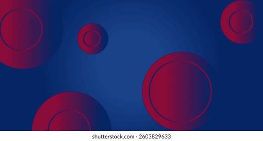 Abstract blue red banner geometric shapes background. Vector abstract graphic design banner pattern presentation background web template.
