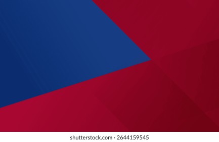 Abstract blue red banner geometric shapes background. Vector abstract graphic design banner pattern presentation background web template.